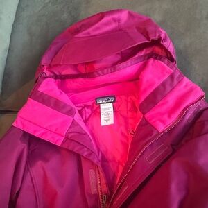 Patagonia Pink Hooded Ski Jacket